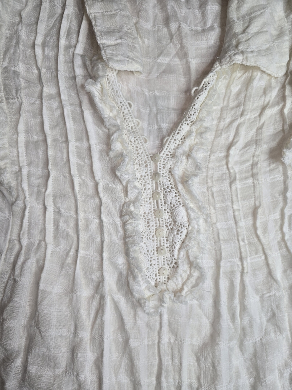 Free People White Textured Mini Dress - Picture 4 of 12